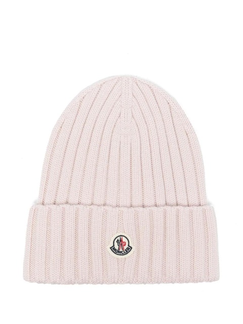Moncler wool beanie hat - Pink - zdjęcie produktu nr 1