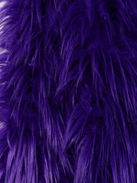 Ruslan Baginskiy logo-patch faux-fur scarf - Purple - zdjęcie produktu nr 2