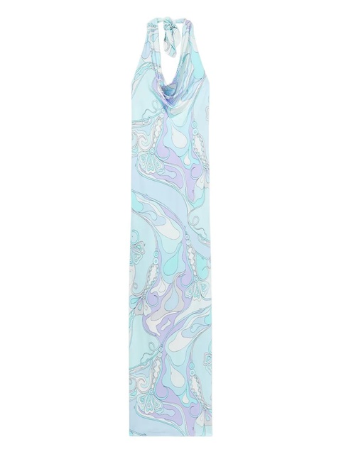 PUCCI orchidee-print maxi dress - Blue - zdjęcie produktu nr 1