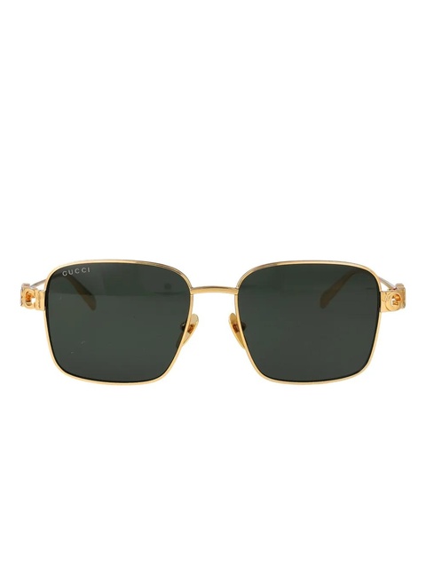 Gucci Eyewear rectangle logo sunglasses - Gold - zdjęcie produktu nr 1