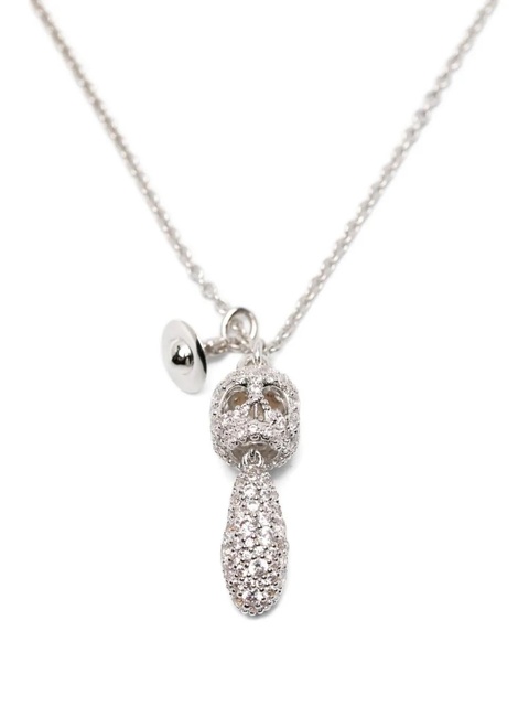 Vivienne Westwood skull-charm necklace - Silver - zdjęcie produktu nr 2