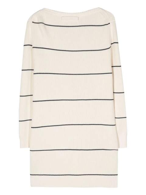 Victoria Beckham stripped knitted mini dress - Neutrals - zdjęcie produktu nr 2