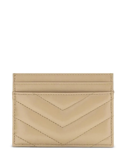 Saint Laurent quilted logo cardholder - Neutrals - zdjęcie produktu nr 2