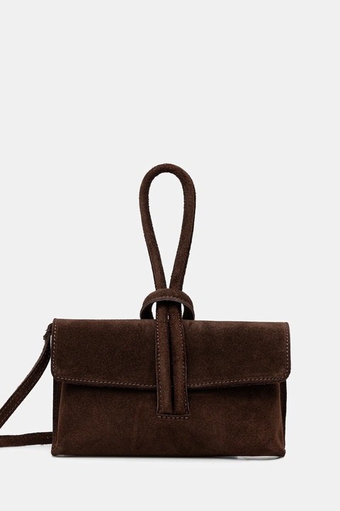 Answear.LAB kopertówka zamszowa kolor brązowy - zdjęcie produktu nr 1