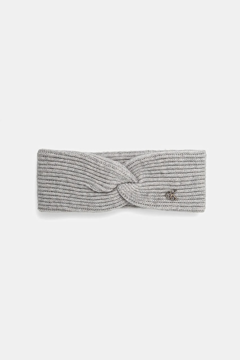 Calvin Klein opaska na głowę z dodatkiem wełny kolor szary LV04F8039G - zdjęcie produktu nr 2