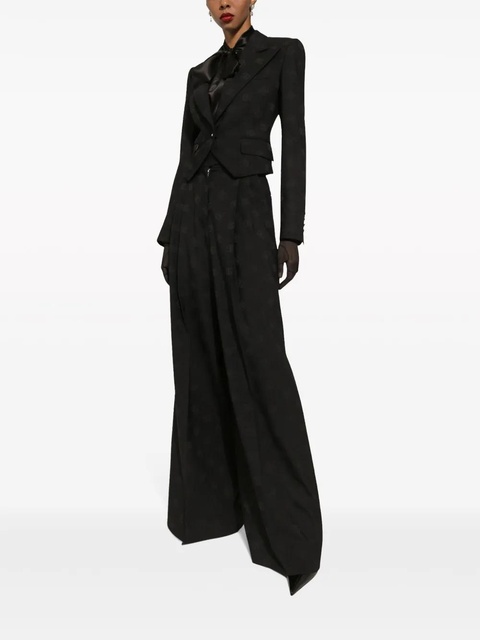 Dolce & Gabbana monogram-jacquard single-breasted blazer - Black - zdjęcie produktu nr 2