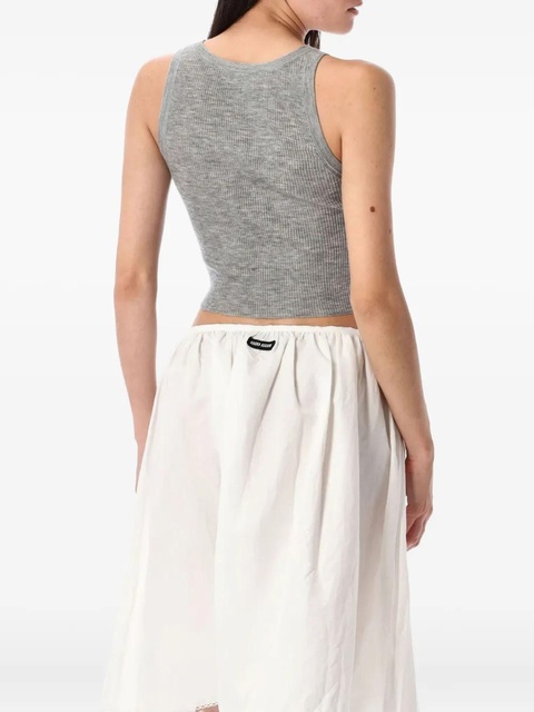 Miu Miu ribbed tank top - Grey - zdjęcie produktu nr 2