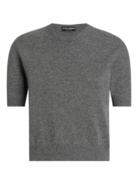 Dolce & Gabbana short-sleeve cashmere sweater - Grey - zdjęcie produktu nr 1