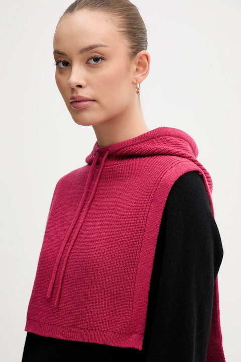 United Colors of Benetton kaptur kolor różowy 6SCQDU01T - zdjęcie produktu nr 1
