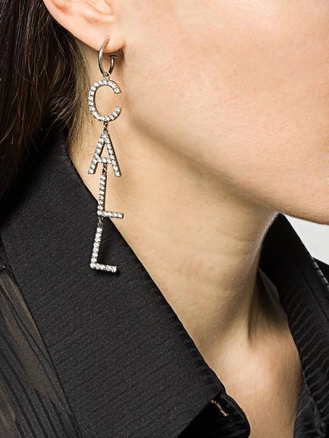 Saint Laurent Call Me earrings - Silver - zdjęcie produktu nr 1