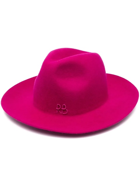 Ruslan Baginskiy monogram fedora hat - Pink - zdjęcie produktu nr 1
