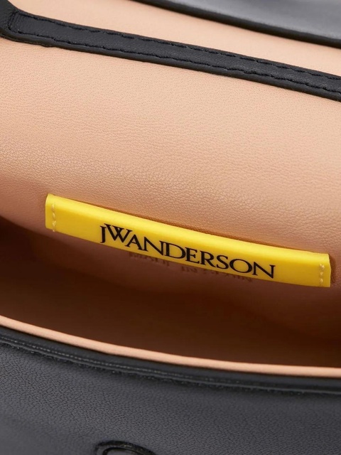 JW Anderson mini Twister leather crossbody bag - Black - zdjęcie produktu nr 2