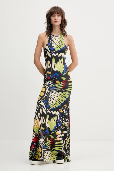 adidas sukienka x Farm Rio kolor czarny maxi dopasowana JL8610 - zdjęcie produktu nr 1