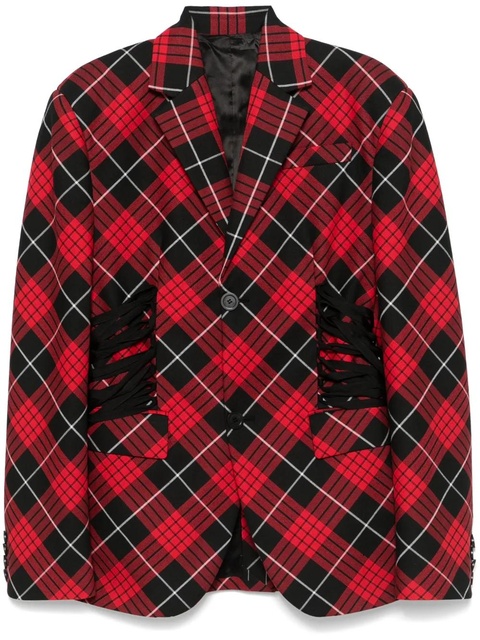Jean Paul Gaultier plaid-check blazer - Red - zdjęcie produktu nr 1