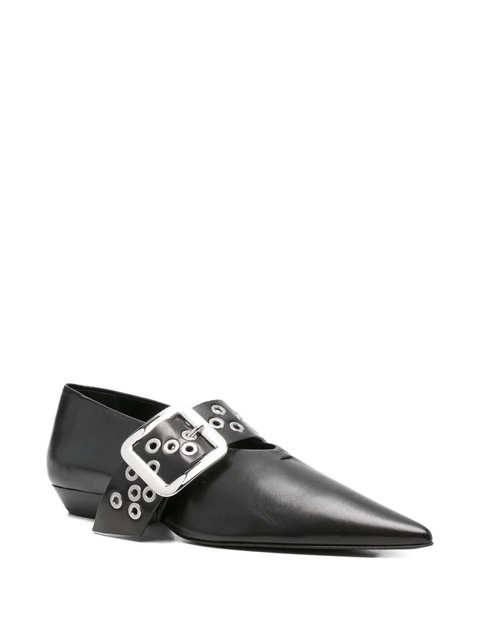 Jil Sander pointed-toe buckle ballet flats - Black - zdjęcie produktu nr 2