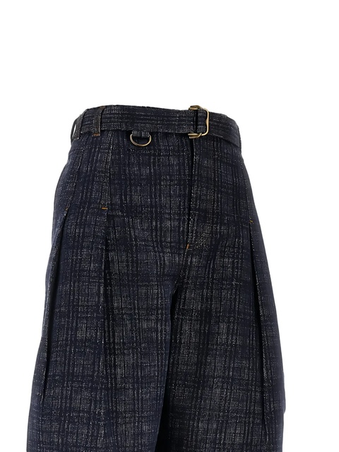 Burberry pleated belted jeans - Blue - zdjęcie produktu nr 2