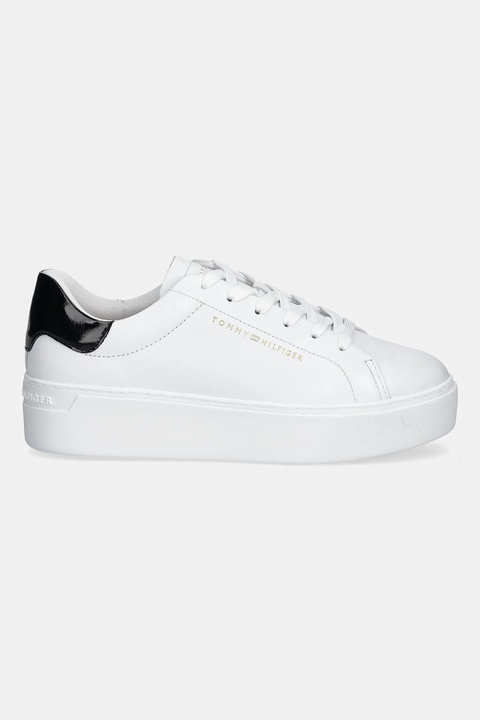 Tommy Hilfiger sneakersy skórzane CHIC PLATFORM CUPSOLE PATENT damskie kolor biały FW0FW08681 - zdjęcie produktu nr 1