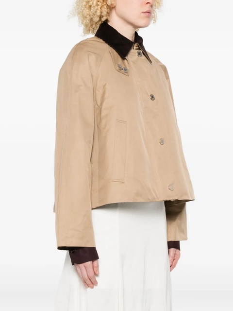Maje trimmed-collar cotton-blend jacket - Neutrals - zdjęcie produktu nr 1