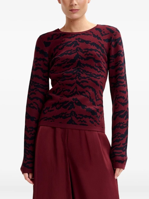 Essentiel Antwerp long-sleeve ribbed sweater - Red - zdjęcie produktu nr 2