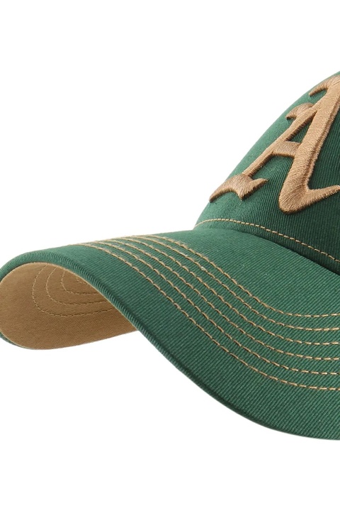 47 brand czapka z daszkiem bawełniana MLB Athletics Contrast Stitch kolor zielony B-CONDT18GWS-DG - zdjęcie produktu nr 2