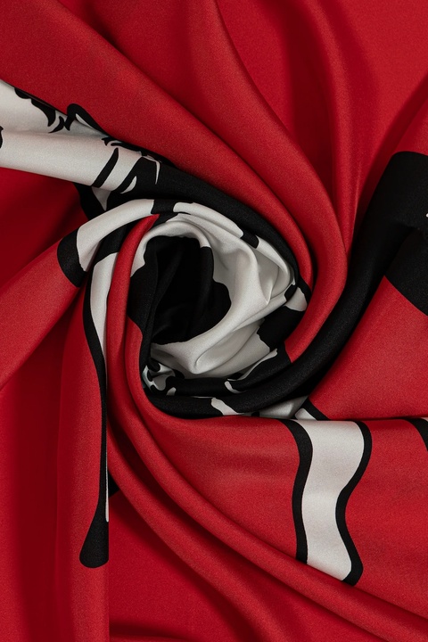 Moschino apaszka jedwabna damska kolor czerwony wzorzysta M3287 3549 - zdjęcie produktu nr 2