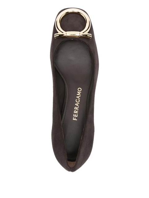 Ferragamo 40mm Gancini-embellished block-heel pumps - Brown - zdjęcie produktu nr 2