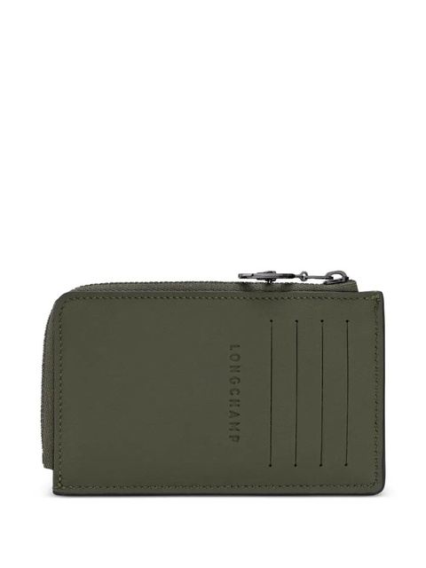 Longchamp embossed leather cardholder - Green - zdjęcie produktu nr 1