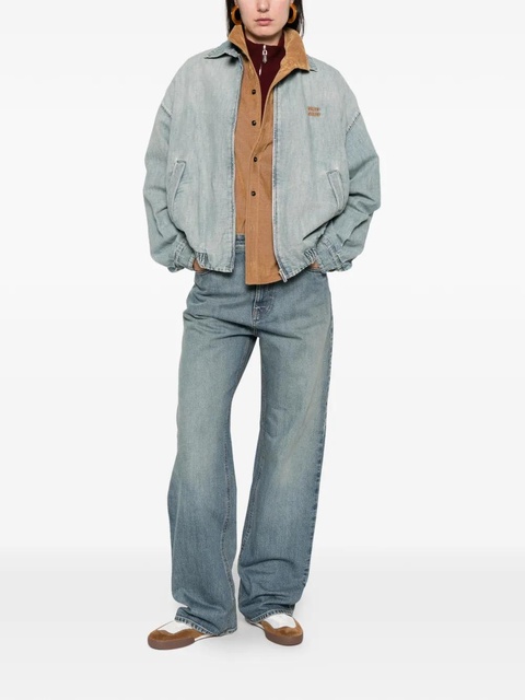 Miu Miu Chambray blouson jacket - Blue - zdjęcie produktu nr 1