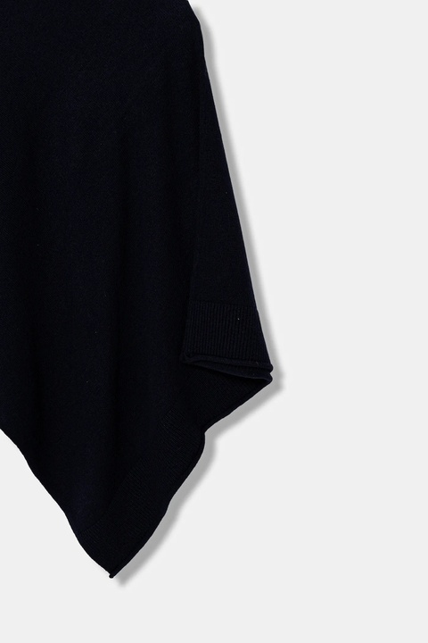 United Colors of Benetton poncho z domieszką wełny kolor granatowy 1235DU01A - zdjęcie produktu nr 2