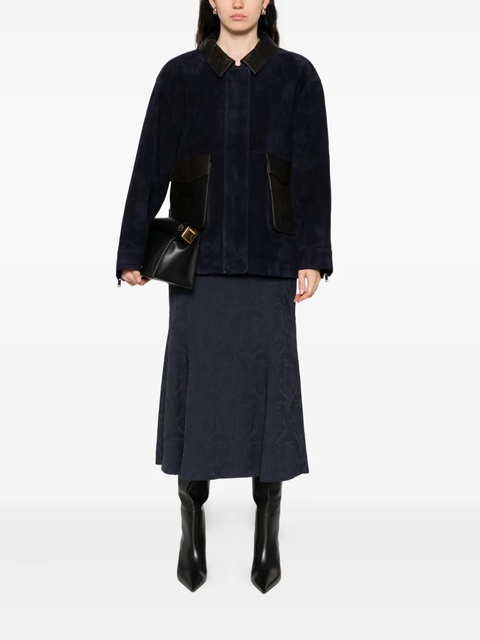 ETRO damask-pattern midi skirt - Blue - zdjęcie produktu nr 2