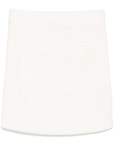 Casablanca Column Stitch mini skirt - White - zdjęcie produktu nr 1