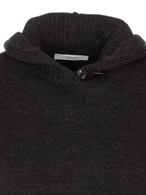 LEMAIRE buttoned hoodie - Brown - zdjęcie produktu nr 2