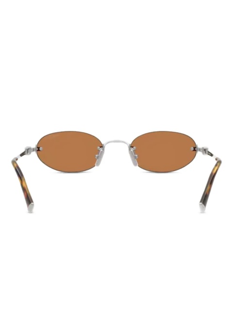 Miu Miu Eyewear oval-frame sunglasses - Silver - zdjęcie produktu nr 1
