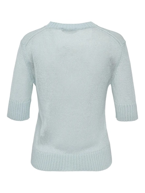 Jil Sander short-sleeve crew-neck knitted top - Blue - zdjęcie produktu nr 2
