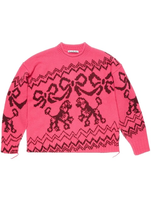 Acne Studios jacquard sweater - Pink - zdjęcie produktu nr 1