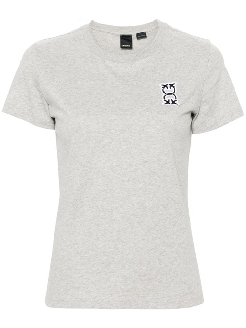 PINKO logo-patch cotton T-shirt - Grey - zdjęcie produktu nr 1