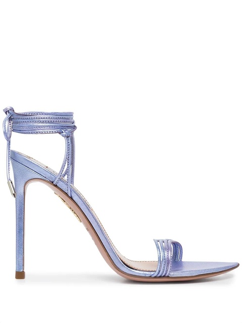 Aquazzura Trouble Maker metallic sandals - Purple - zdjęcie produktu nr 1