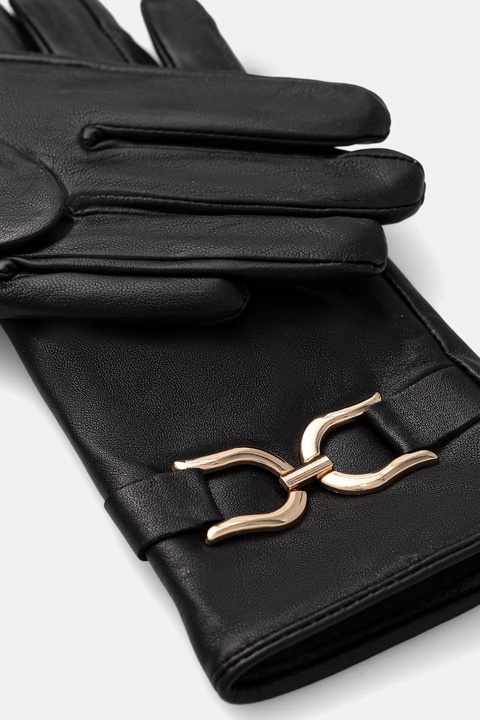 Morgan rękawiczki skórzane damskie kolor czarny 5GBOBI - zdjęcie produktu nr 2