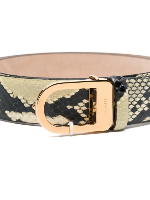 KHAITE snakeskin-effect buckled belt - Neutrals - zdjęcie produktu nr 2