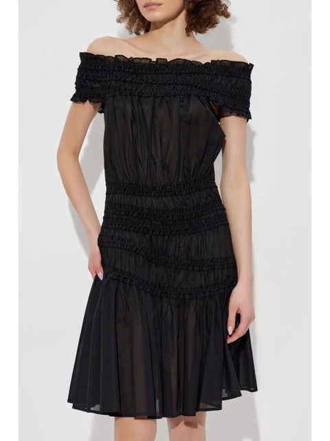 Tory Burch off-shoulder ruffled dress - Black - zdjęcie produktu nr 2