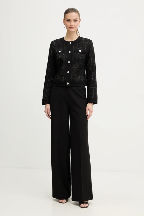 Morgan spodnie damskie kolor czarny proste high waist PIE.F - zdjęcie produktu nr 2