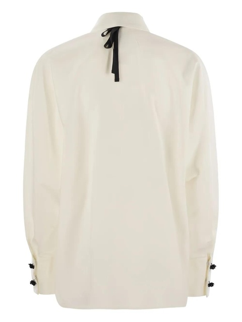 Max Mara bow-embellishment shirt - White - zdjęcie produktu nr 2
