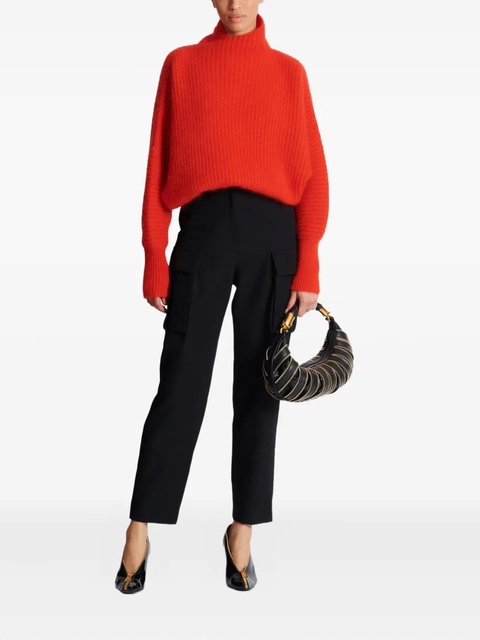 Balmain cargo-pockets wool straight trousers - Black - zdjęcie produktu nr 1