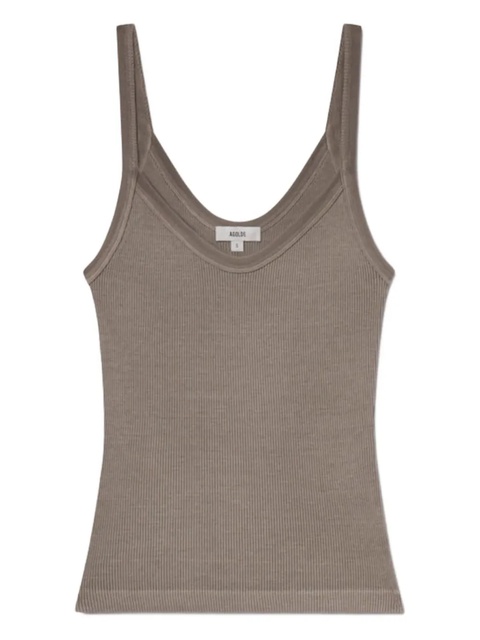 AGOLDE ribbed V-neck tank top - Grey - zdjęcie produktu nr 1