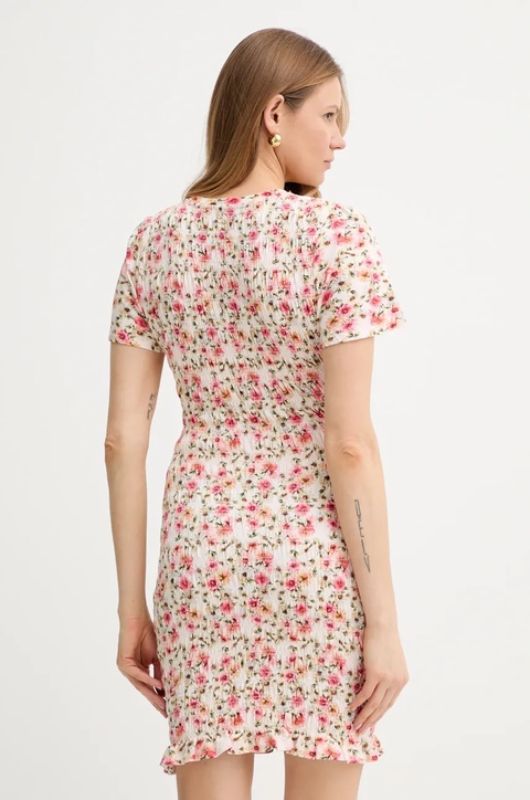 Guess sukienka CLAIRE kolor beżowy mini dopasowana W5GK34 KCSA2 - zdjęcie produktu nr 2