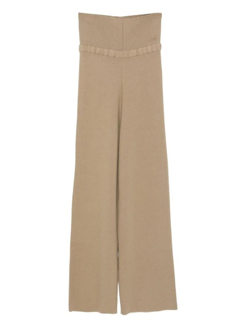 Aya Muse ribbed knitted trousers - Neutrals - zdjęcie produktu nr 1
