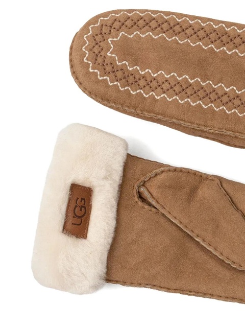 UGG Atherson embroidered gloves - Brown - zdjęcie produktu nr 2