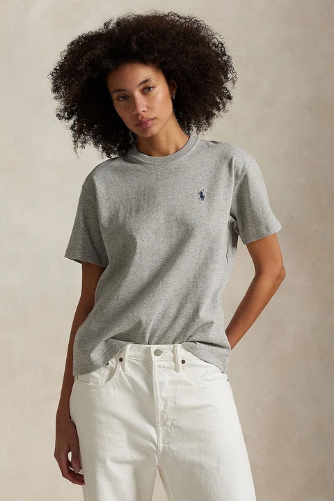 Polo Ralph Lauren t-shirt bawełniany damski kolor szary 211967104 - zdjęcie produktu nr 1