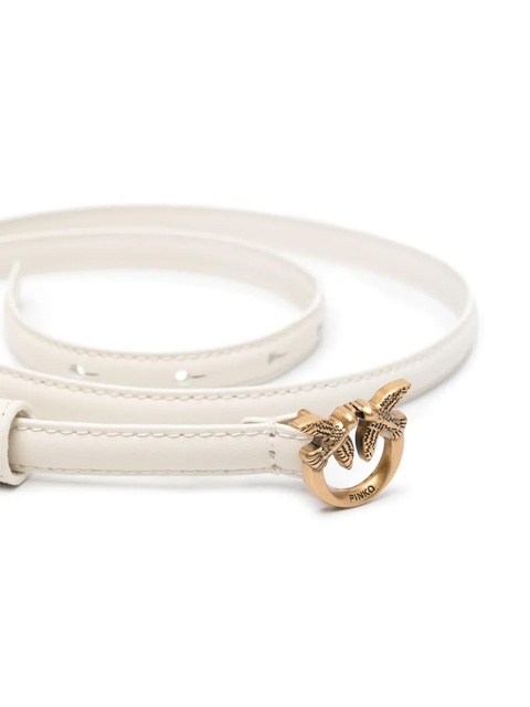 PINKO logo-buckle leather belt - White - zdjęcie produktu nr 2