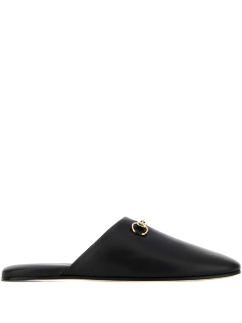 Gucci leather flat mules - Black - zdjęcie produktu nr 1
